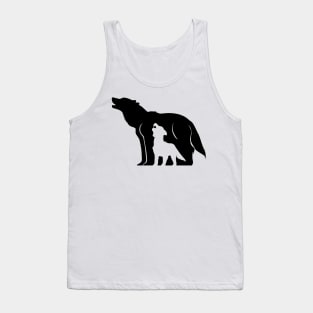 Black and White Wolves Tank Top